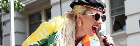 Lady Gaga in Polaroid sunglasses for Pride